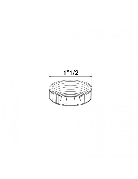 Plan 012600 001 00 Écrou 1"1/2 pour siphon d'évier plastique x 25