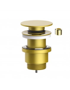 Matt gold brass universal washbasin waste