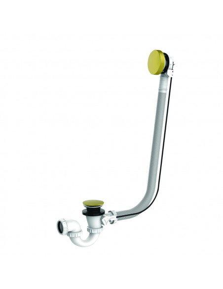 Vidage de baignoire or mat automatique à câble inox 650 mm