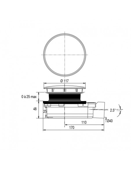 Drawing 576800 extra flat waste Smart height 48 mm made of recycled plastic