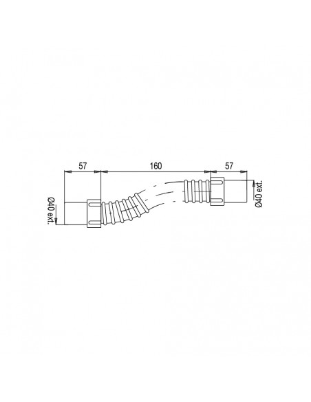 technical drawing ref 8123 flexible fitting for drainage