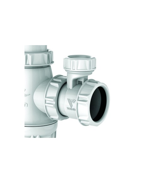 Sink trap equipped with anti-vacuum valve with adjustable height of 62/97mm