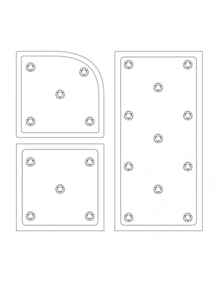 Mounting advice for garantied stability 1 leg every 30 cm or 12 inches