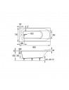 Plan 66090000187 baignoire Allure mini 160x70 cm