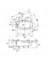 Plan 67480000187 baignoire Archipel 150x100
