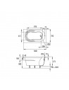 Drawing 67520000187 bathtub Nomade 120x70 cm
