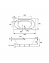 Plan 67670000187 baignoire Esquisse 180x80