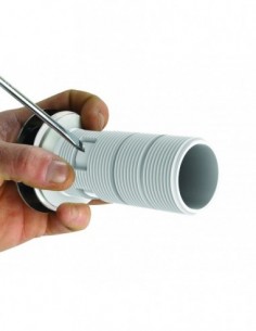 Ensemble universel NF, TBXP, bonde, tubulure extra-plat, siphon design Epure NF, plastique recyclé 2