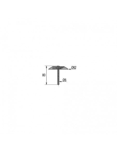 Plan 056700 000 00 Grille inox D. 62 mm avec vis L. 80 mm, pour urinoir