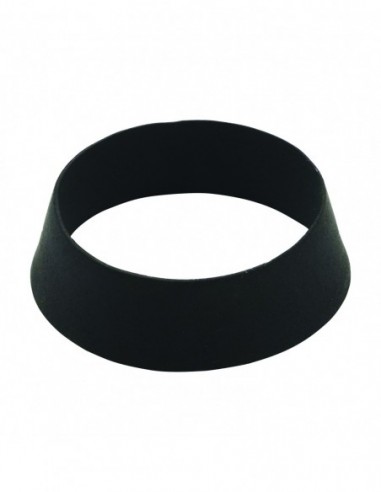 Conical tube seal, D. 25 mm, black rubber, set of 25 pieces