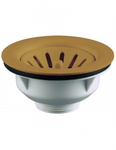 Bonde en plastique de Diam 90 mm avec panier et cuvette pour évier