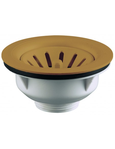 Bonde en plastique de Diam 90 mm avec panier et cuvette pour évier