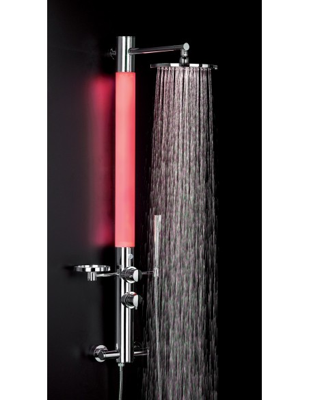 Colonne de douche avec tube lumineux