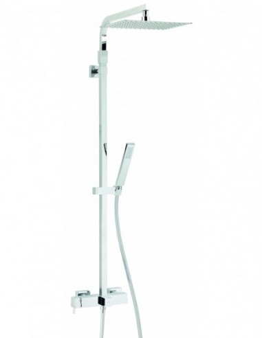 Combiné de douche Touareg en chrome avec pomme haute et robinet mécanique