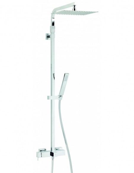 Combiné de douche Touareg en chrome avec pomme haute et robinet mécanique