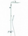 Combiné de douche Touareg en chrome avec pomme haute et robinet mécanique