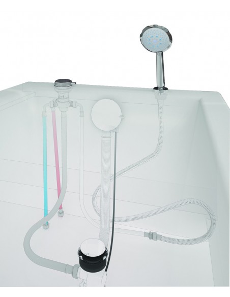 Support de pommeau de douche encastré pour baignoire