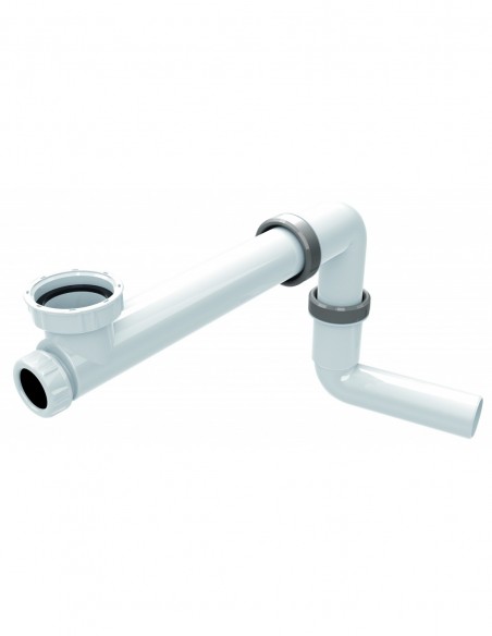 Sink connecting pipe with integrated gasket