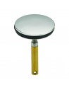Stainless steel plug for bathroom sink pop up waste, diam 39 mm, with adjustable rod