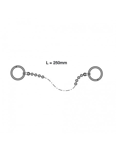 Drawing 008200 000 00 Ball chain lenght 250 mm in stainless steel x 10