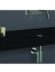 Bonde universelle en laiton chromé avec clapet pour lavabo digiclic ou écoulement libre 2