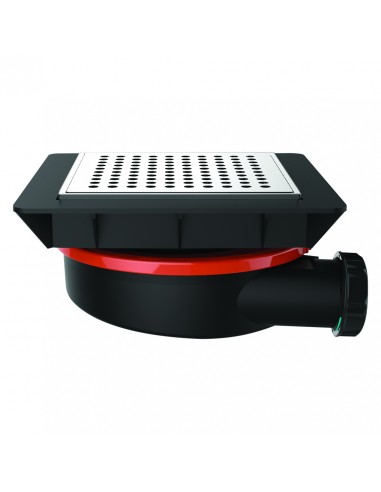 Flush to be tiled, drain body made of recycled plastic