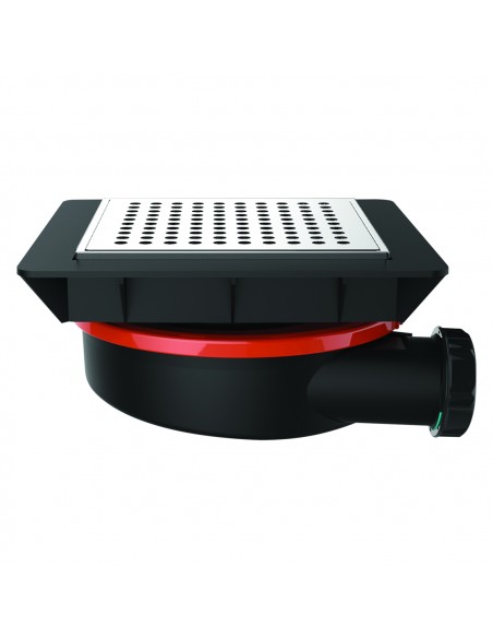 Flush to be tiled, drain body made of recycled plastic