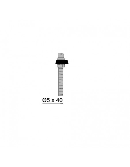 Drawing 006700 008 00 Ball chain fixing tie D. 5 x 40 mm x 25