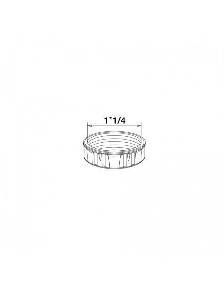 Drawing 012400 001 00 Washbasin trap back nuts 1"1/4, batch of 25 pieces
