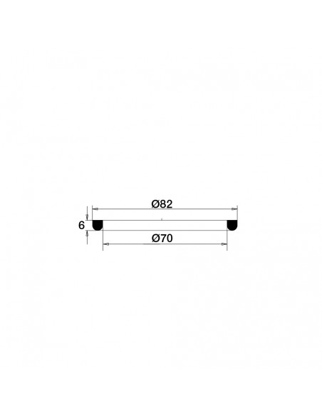 Drawing 030400 005 00 Seal D. 78 mm x 57 mm x 3 mm, for shower waste set of 2