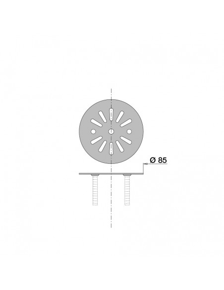 plan 05570000000 grille inox pour siphon évier diam.60