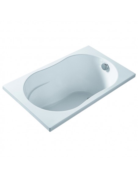 Baignoire droite Nomade avec habillage à encastrer avec une longueur et une largeur de 120 x 70 cm