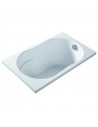 Baignoire droite Nomade avec habillage à encastrer avec une longueur et une largeur de 120 x 70 cm