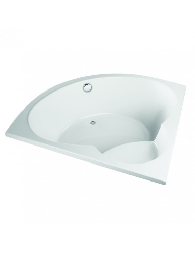 Bossanova corner bathtub with integrated seat