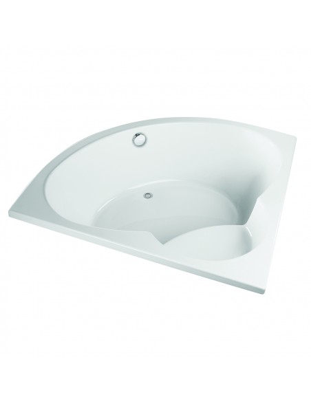 Bossanova corner bathtub with integrated seat