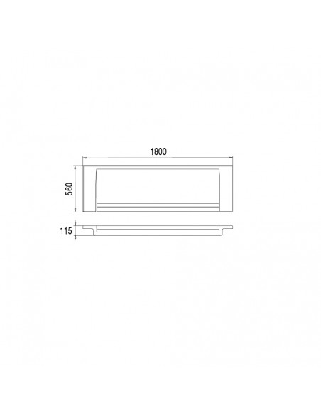 Plan de tablier frontal 180 x 56 cm pour baignoire Révélation, Kyo duo, Crescendo ou Esquisse