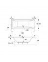 Technical drawing for  67651500187 Kyo Valentin bathtub with whirlpool system