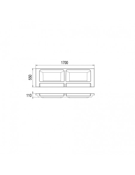 Plan 661300 001 00 tablier frontal déco pour baignoire Allure maxi
