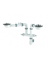 Complete set ultra-flat TBXP for 2 tanks kitchen sink