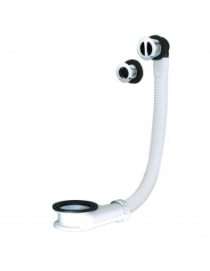 Universal overflow for washbasin, flange D. 24 mm and 30 mm included, chrome plated ABS