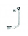 Trop plein pour lavabo universel avec enjoliveurs D24 et D30 mm et intercalaire blancs