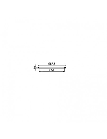Plan 045500 005 00 Joint plat de culot de siphon D. 57.5x51x2 mm, lot de 10