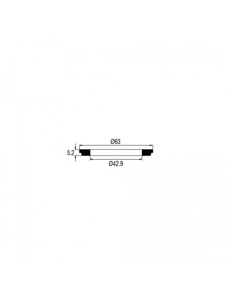 Drawing 000330 stepped seal for spacer for washbasin drain