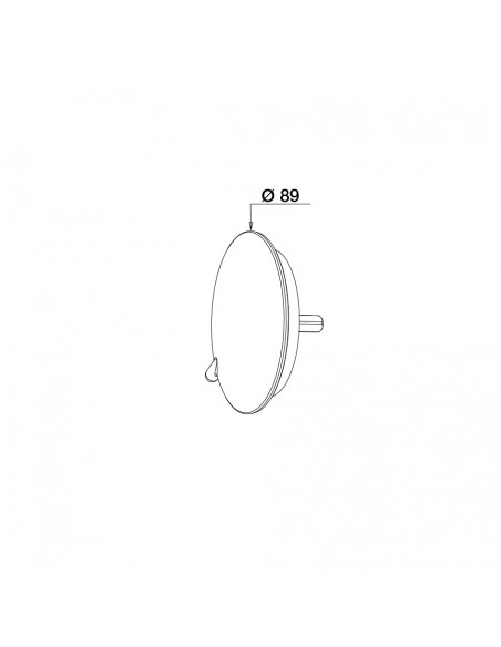 Plan 057800 000 00 Volant pour baignoire avec axe ABS chromé