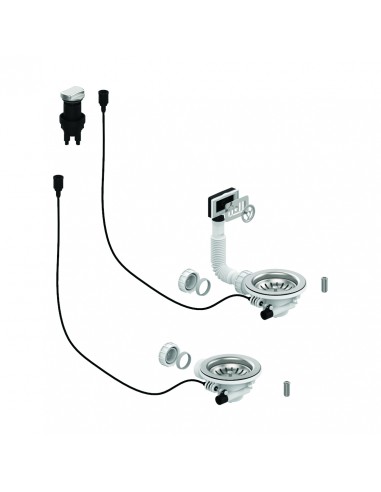 Bonde d'évier diam. 90 mm automatique