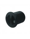 D30 mm black ABS overflow flange, cuttable, for ref 598300/598500