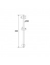 Plan coté barre de douche inox diam. 18 x 600 mm