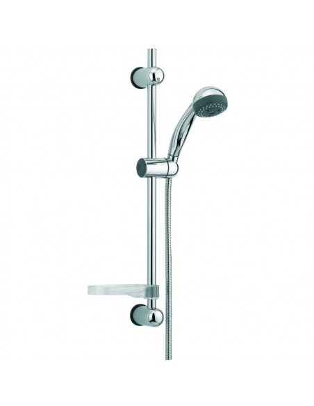 Mutine shower set, with chromed stainless steel rail, 2 sprays handshower