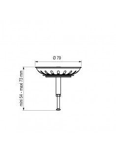 Strainer for sink manual waste 90 mm, D. 83 mm 2