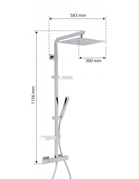Drawing 667600 000 01 shower column Domino